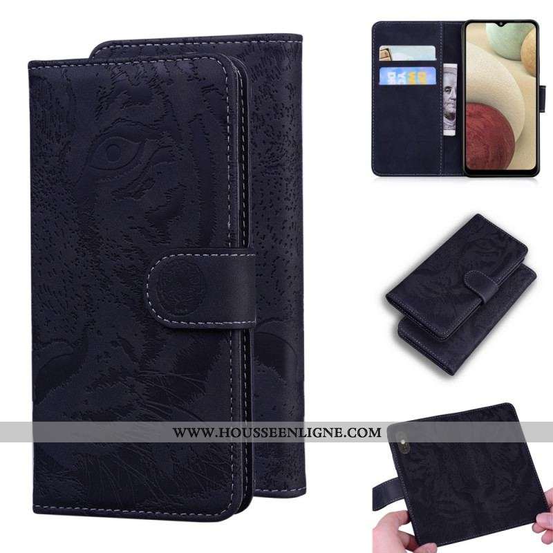 Housse Samsung Galaxy M32 Empreinte Face de Tigre