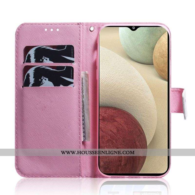 Housse Samsung Galaxy M32 Fleur Vieux Rose