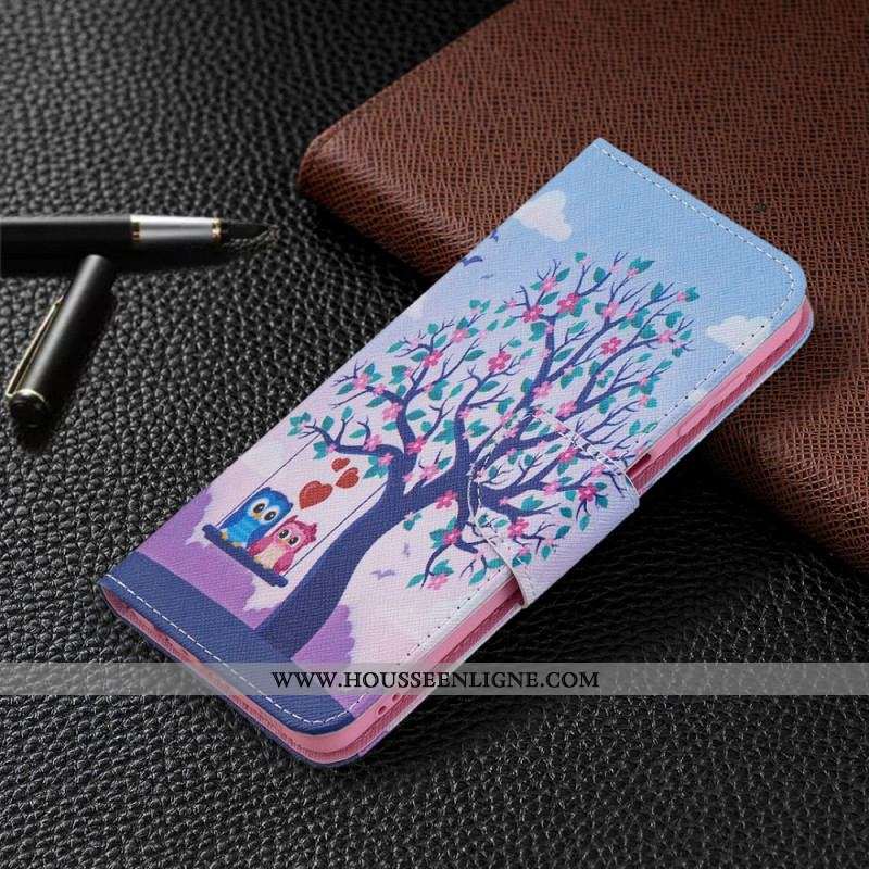 Housse Samsung Galaxy M32 Hiboux Sur La Balançoire