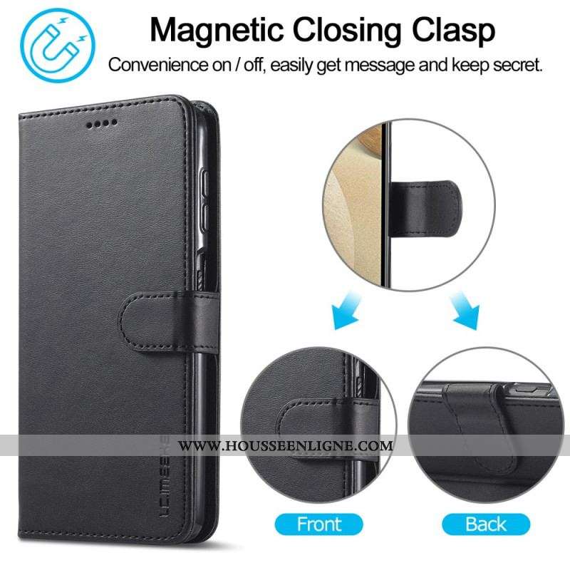 Housse Samsung Galaxy M32 LC.IMEEKE Effet Cuir