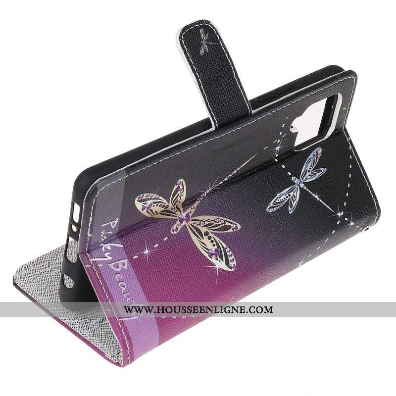 Housse Samsung Galaxy M32 Libellules à Lanière