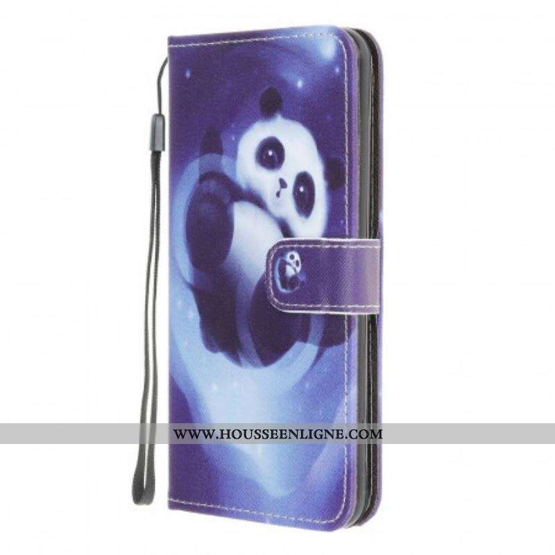 Housse Samsung Galaxy M32 Panda Space à Lanière