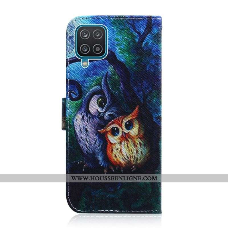 Housse Samsung Galaxy M32 Peinture de Hiboux