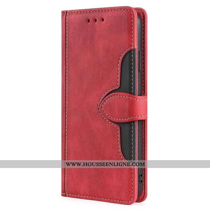 Housse Samsung Galaxy M32 Simili Cuir Bicolore Stylish