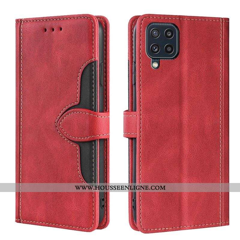 Housse Samsung Galaxy M32 Simili Cuir Bicolore Stylish