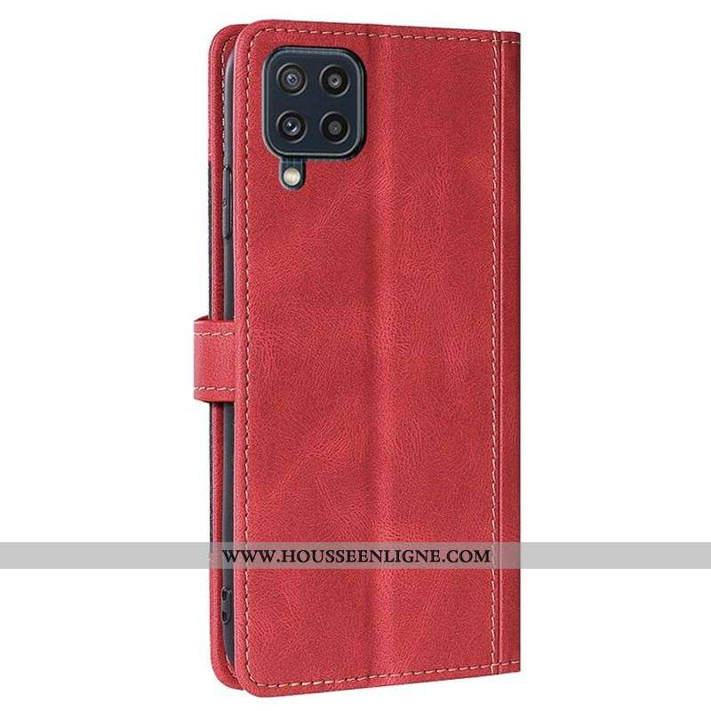 Housse Samsung Galaxy M32 Simili Cuir Bicolore Stylish