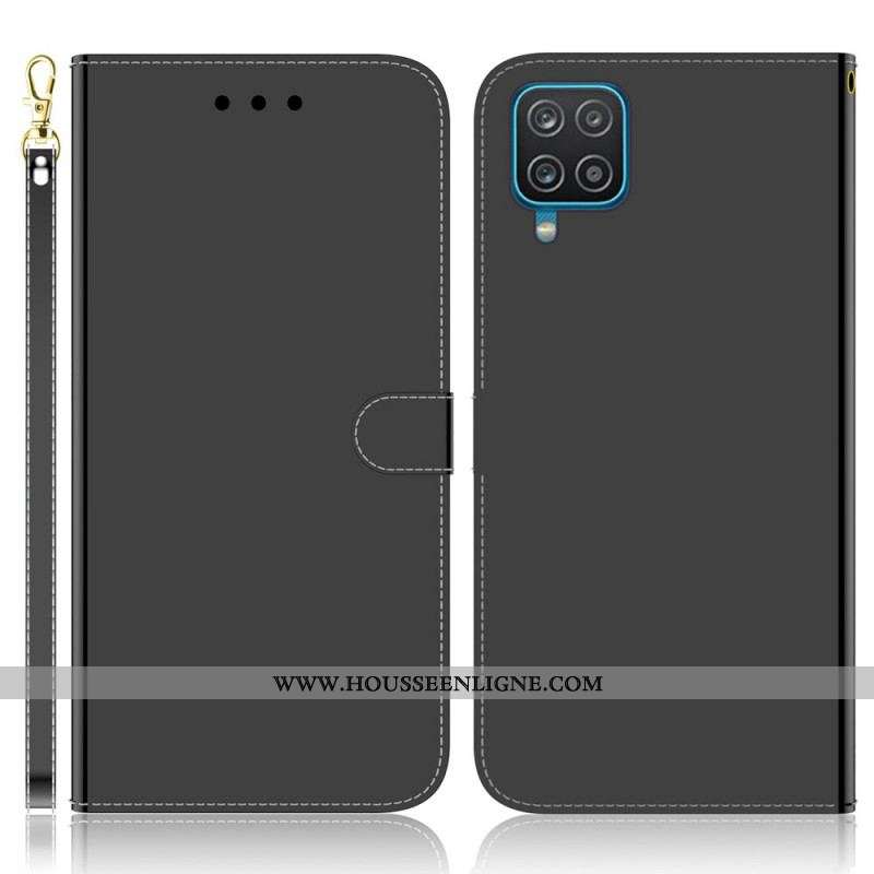 Housse Samsung Galaxy M32 Simili Cuir Couverture Miroir