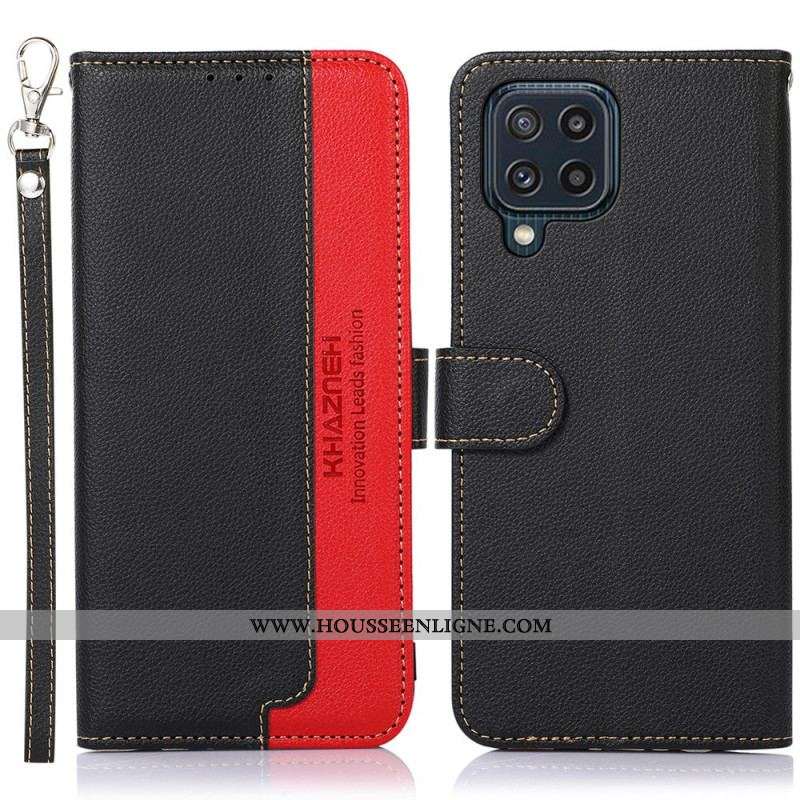Housse Samsung Galaxy M32 Style Litchi RFID KHAZNEH