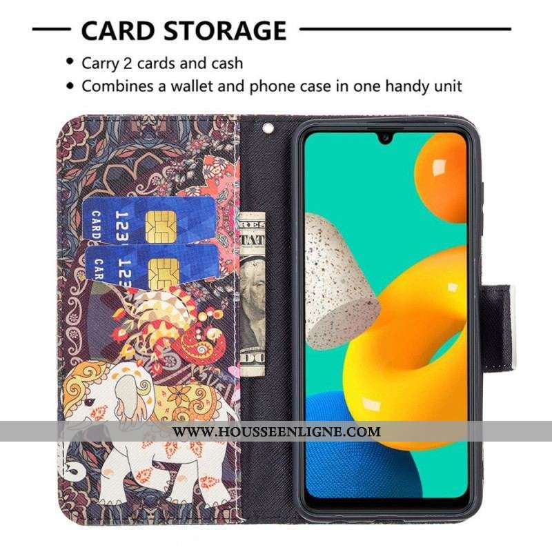 Housse Samsung Galaxy M32 Éléphant Indien
