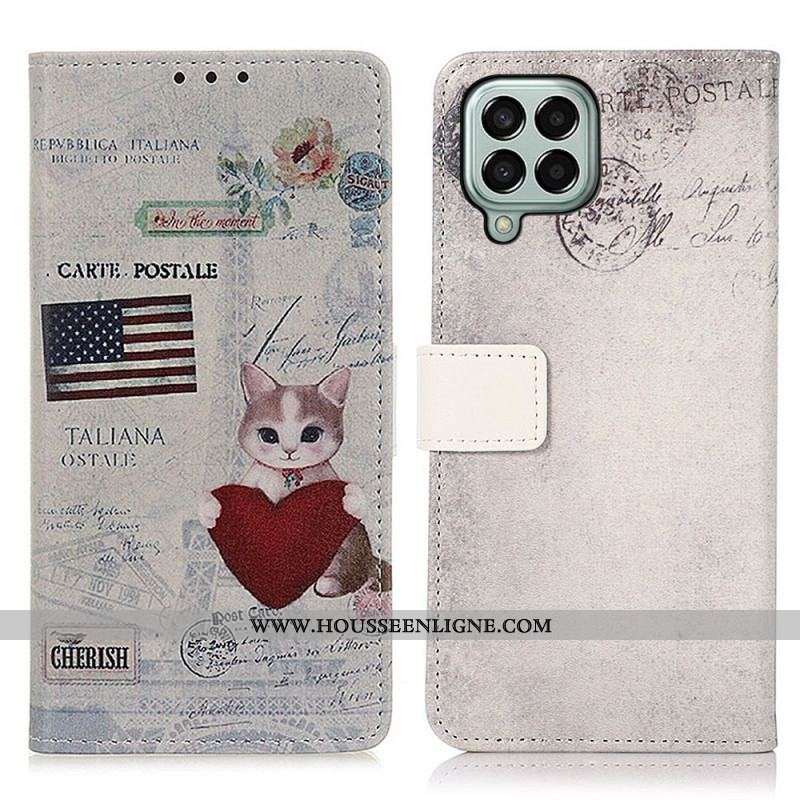 Housse Samsung Galaxy M33 5G Chat Voyageur