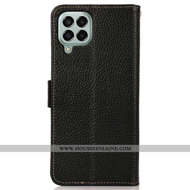 Housse Samsung Galaxy M33 5G Cuir Litchi KHAZNEH RFID