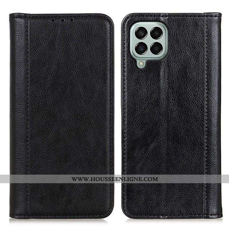 Housse Samsung Galaxy M33 5G Cuir fendu Litchi