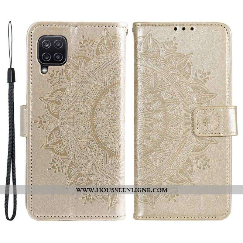 Housse Samsung Galaxy M33 5G Mandala Soleil à Lanière