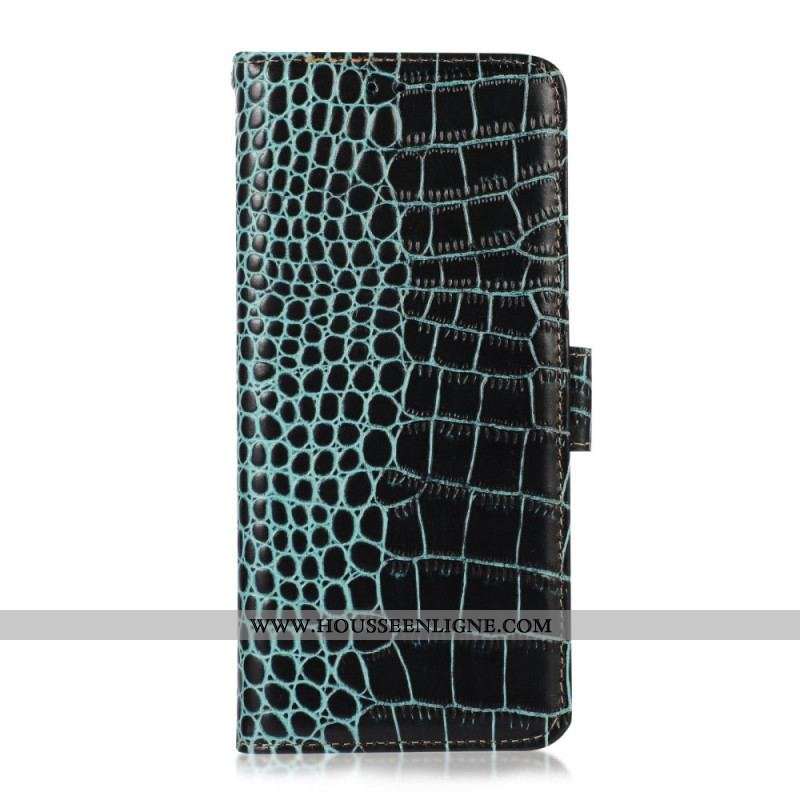 Housse Samsung Galaxy M33 5G Style Crocodile RFID
