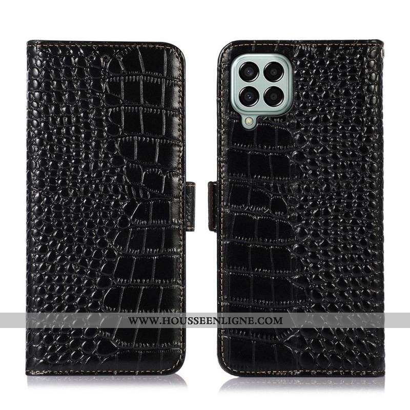 Housse Samsung Galaxy M33 5G Style Crocodile RFID