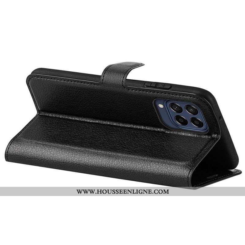 Housse Samsung Galaxy M33 5G Style Cuir Litchi