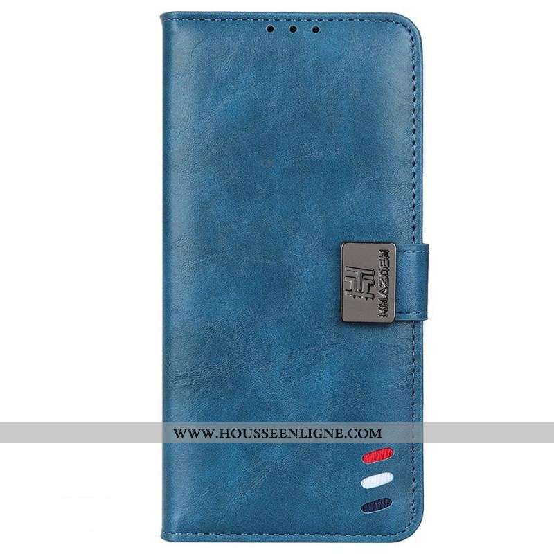 Housse Samsung Galaxy M33 5G Tricolore Fermoir Argenté