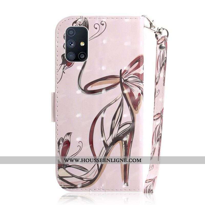 Housse Samsung Galaxy M51 Escarpin à Lanière