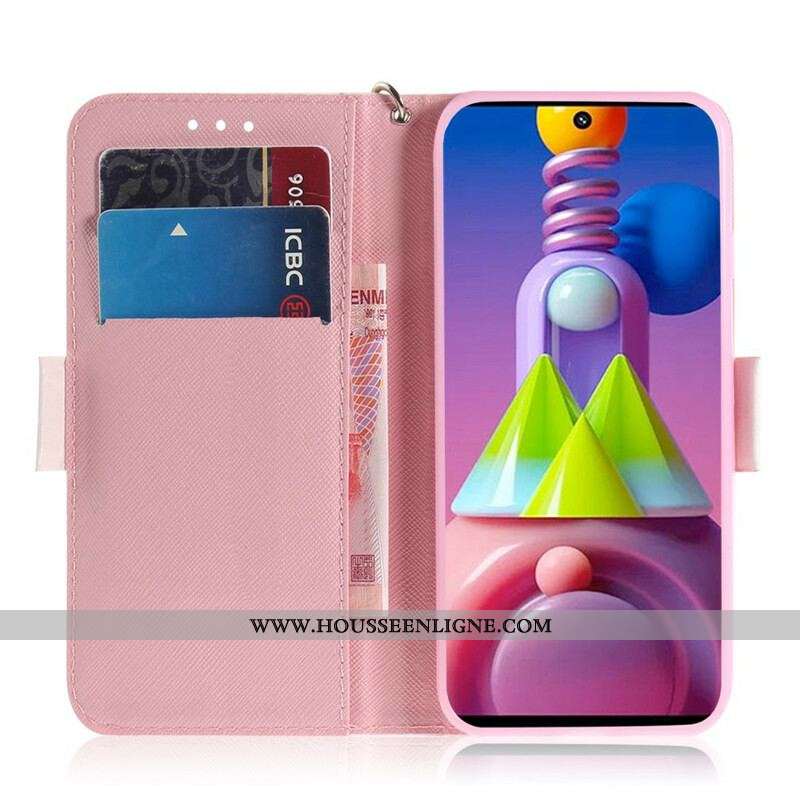 Housse Samsung Galaxy M51 Escarpin à Lanière
