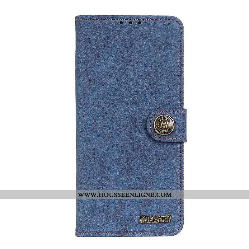 Housse Samsung Galaxy M51 Simili Cuir Fendu Rétro KHAZNEH