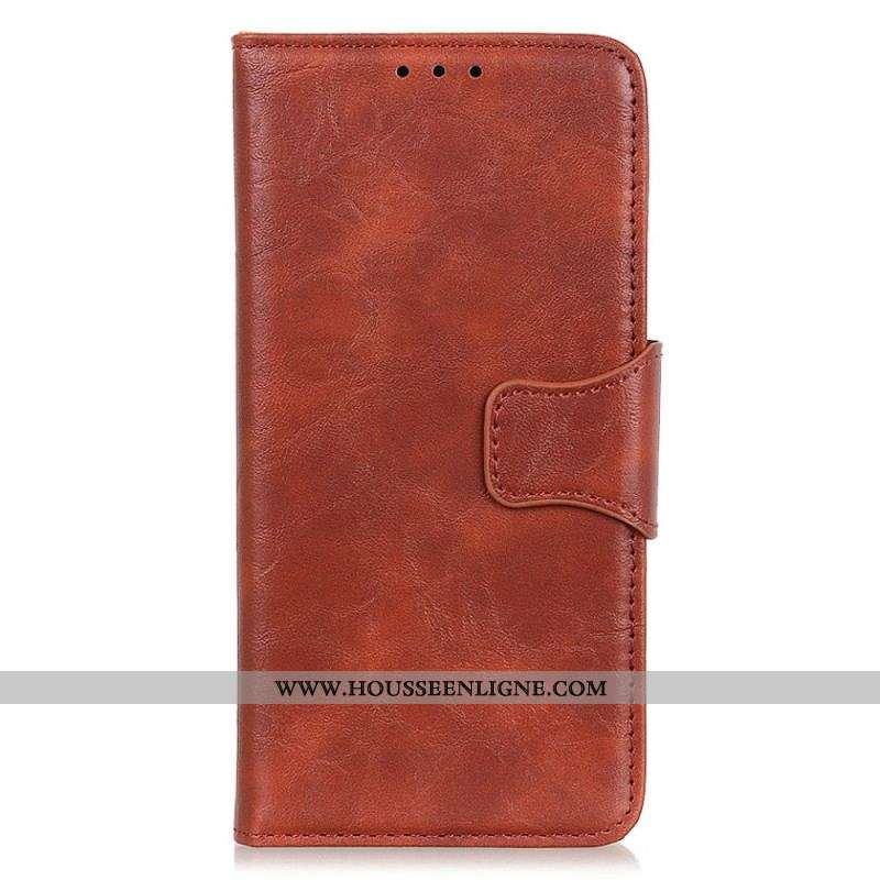 Housse Samsung Galaxy M52 5G Cuir Fendu Fermoir Réversible