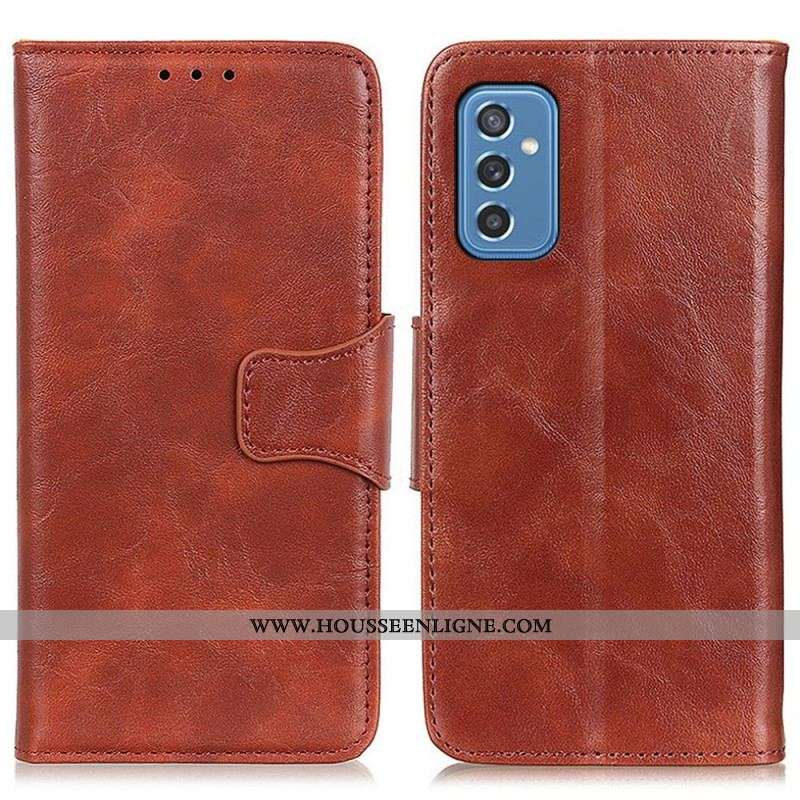Housse Samsung Galaxy M52 5G Cuir Fendu Fermoir Réversible
