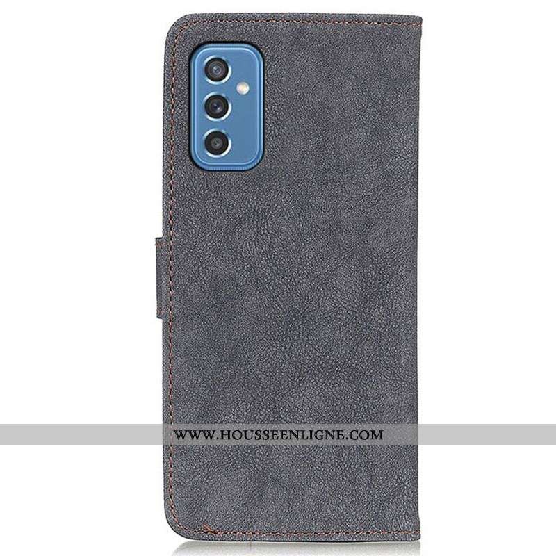 Housse Samsung Galaxy M52 5G Cuir Fendu Rétro KHAZNEH