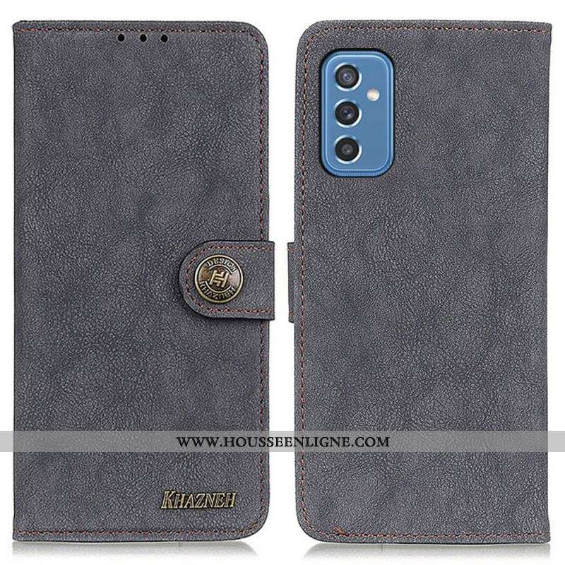 Housse Samsung Galaxy M52 5G Cuir Fendu Rétro KHAZNEH