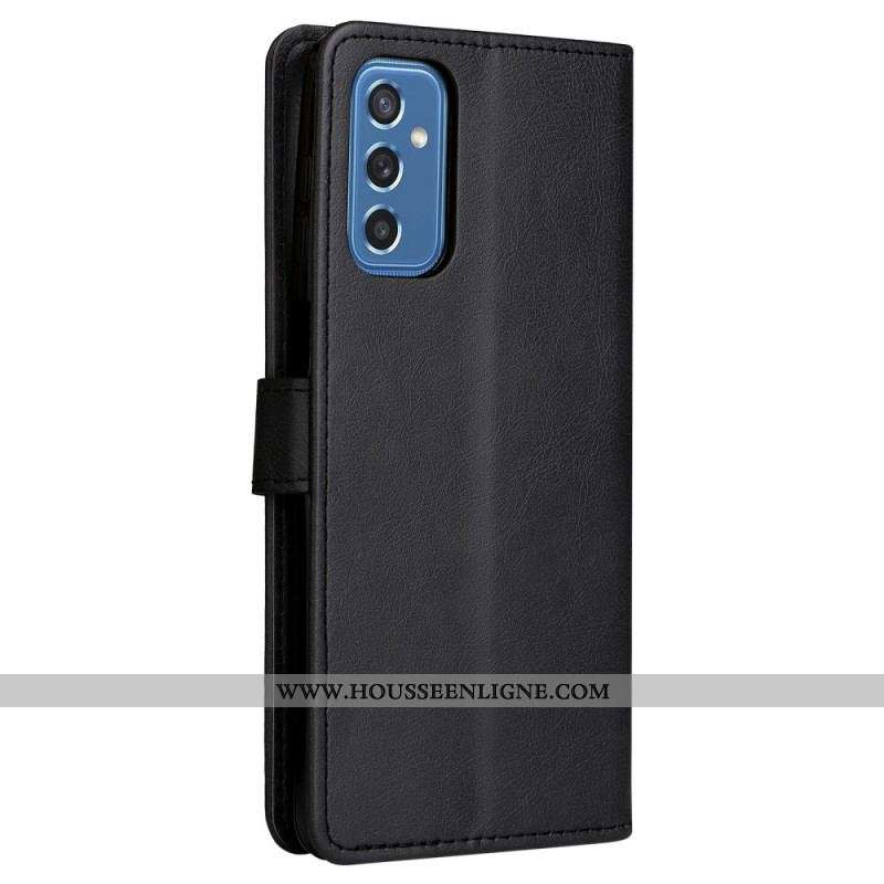 Housse Samsung Galaxy M52 5G Cuir Mat à Lanière