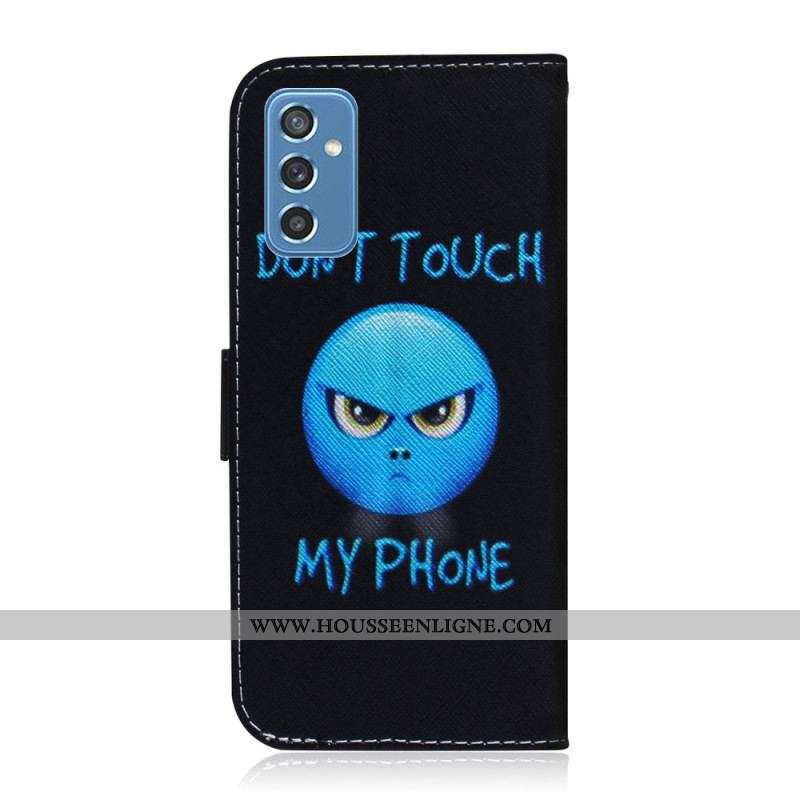 Housse Samsung Galaxy M52 5G Don't Touch my Phone Bleu