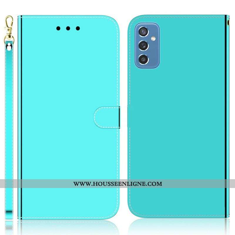 Housse Samsung Galaxy M52 5G Simili Cuir Miroir