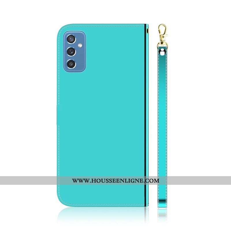 Housse Samsung Galaxy M52 5G Simili Cuir Miroir