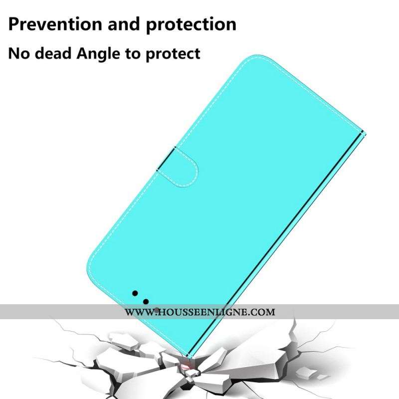 Housse Samsung Galaxy M52 5G Simili Cuir Miroir