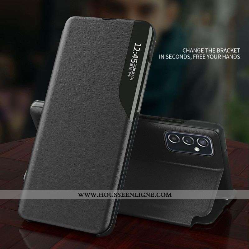 Housse Samsung Galaxy M52 5G Simili Cuir à Écran Intégré