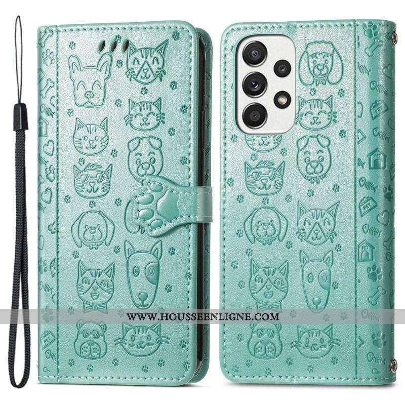 Housse Samsung Galaxy M53 5G Animaux Animés