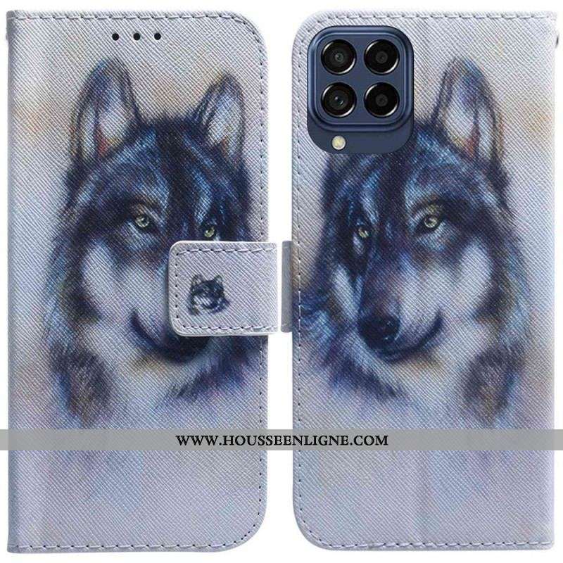 Housse Samsung Galaxy M53 5G Chien Aquarelle