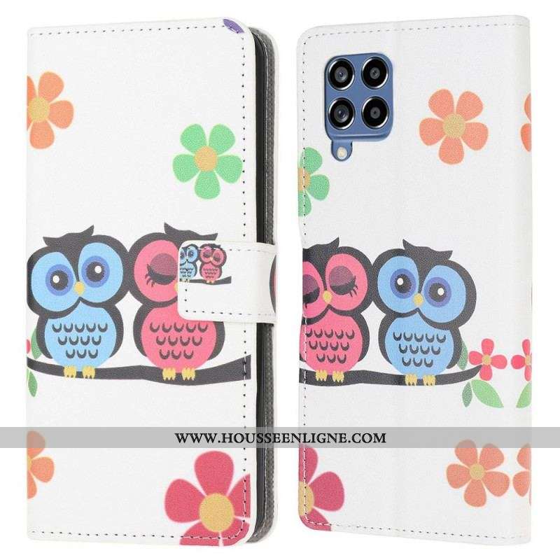 Housse Samsung Galaxy M53 5G Couple de Hiboux