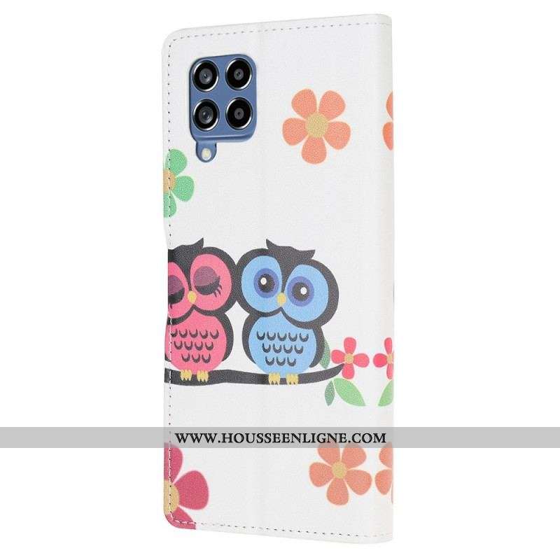 Housse Samsung Galaxy M53 5G Couple de Hiboux