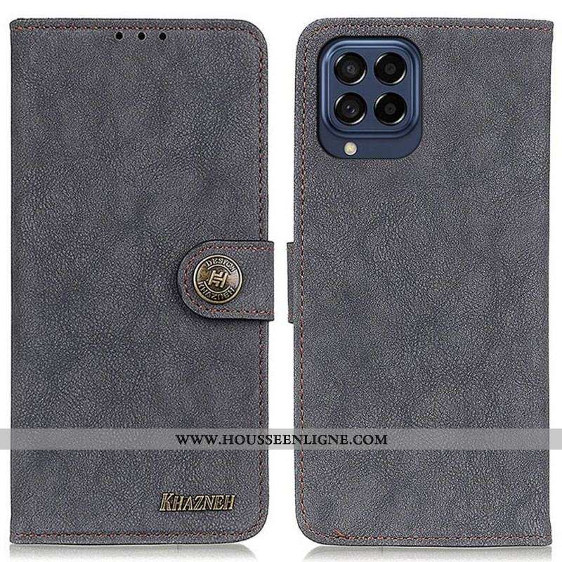 Housse Samsung Galaxy M53 5G Cuir Fendu KHAZNEH