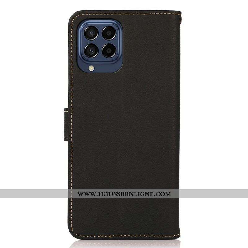 Housse Samsung Galaxy M53 5G Cuir Véritable KHAZNEH RFID