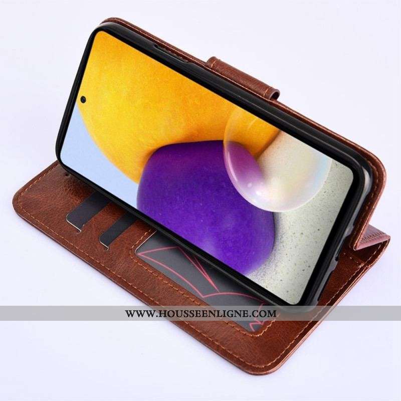 Housse Samsung Galaxy M53 5G Effet Cuir Vintage