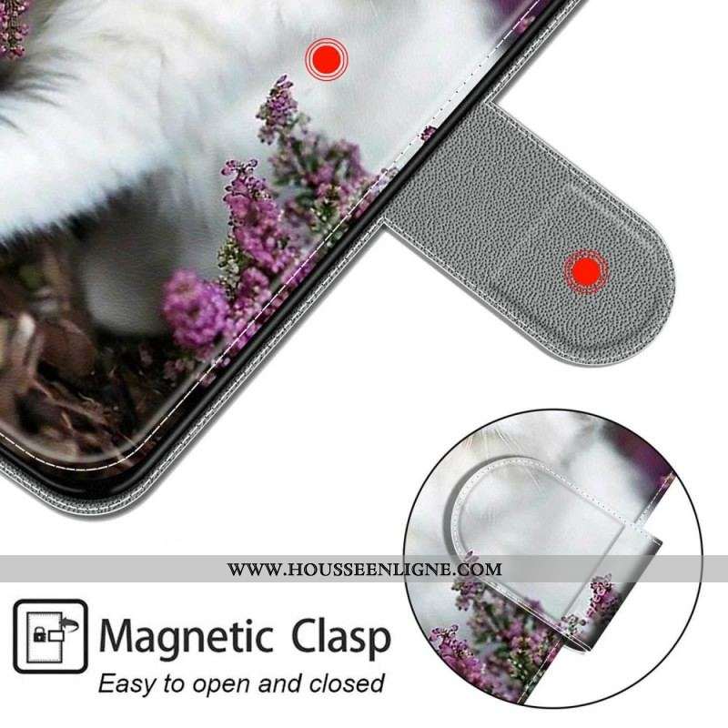Housse Samsung Galaxy M53 5G Fan des Chats à Lanière