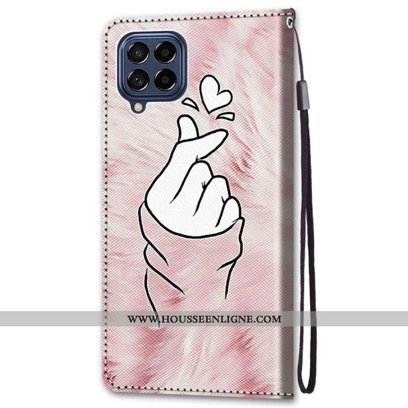 Housse Samsung Galaxy M53 5G Finger Heart