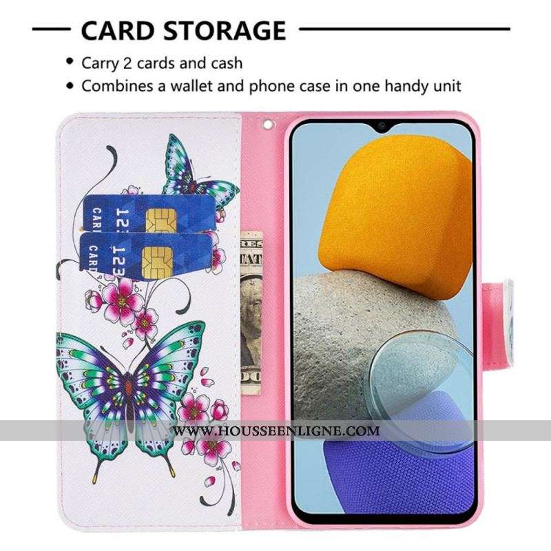 Housse Samsung Galaxy M53 5G Papillons Déclinés