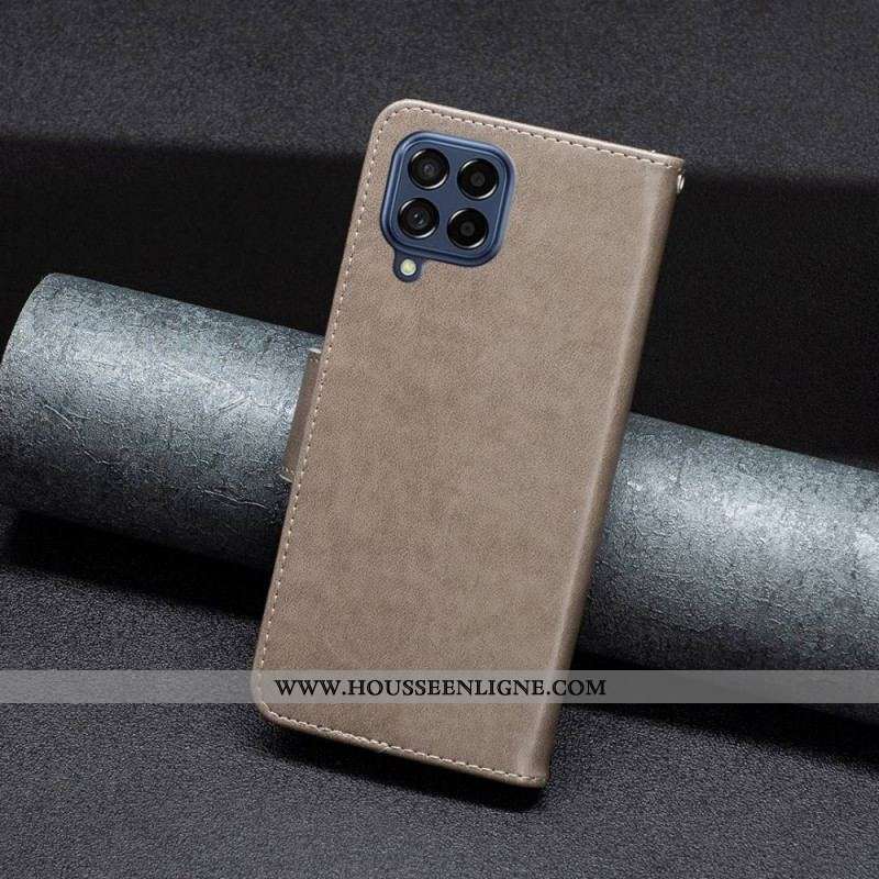 Housse Samsung Galaxy M53 5G Papillons Imprimés à Lanière