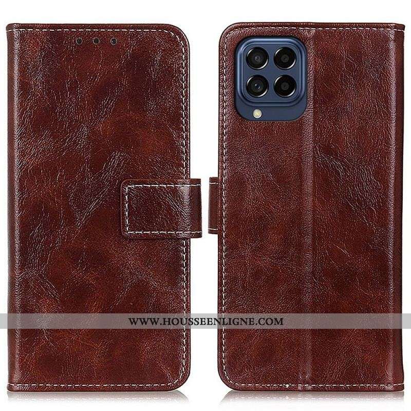 Housse Samsung Galaxy M53 5G Simili Cuir Brillant et ses Coutures