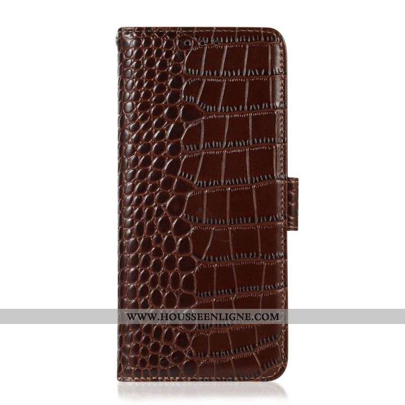 Housse Samsung Galaxy M53 5G Style Crocodile RFID