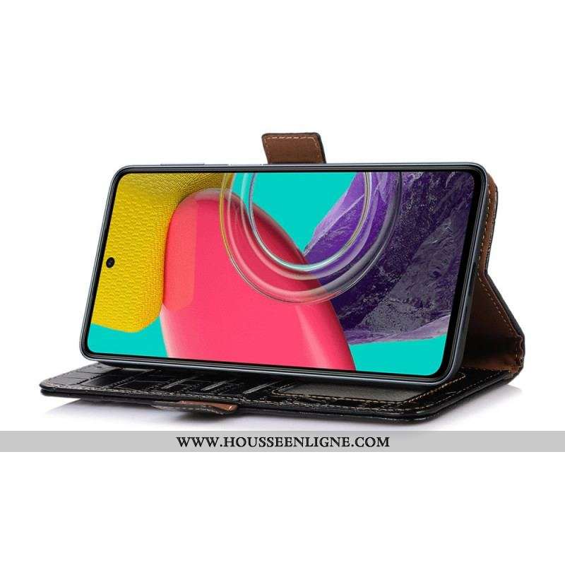Housse Samsung Galaxy M53 5G Style Crocodile RFID
