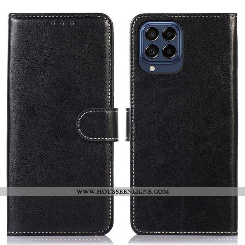Housse Samsung Galaxy M53 5G Style Cuir et Coutures