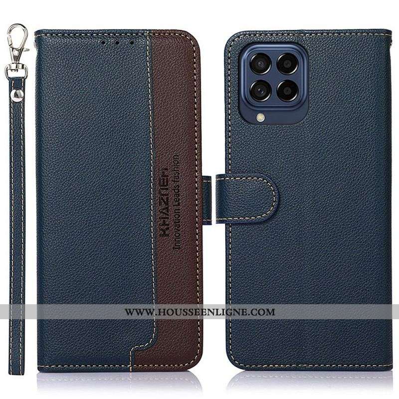Housse Samsung Galaxy M53 5G Style Litchi RFID KHAZNEH
